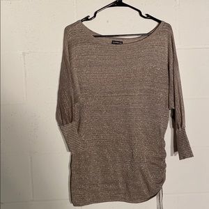 EXPRESS sweater w/Dolan sleeves Sm/p EUC gold